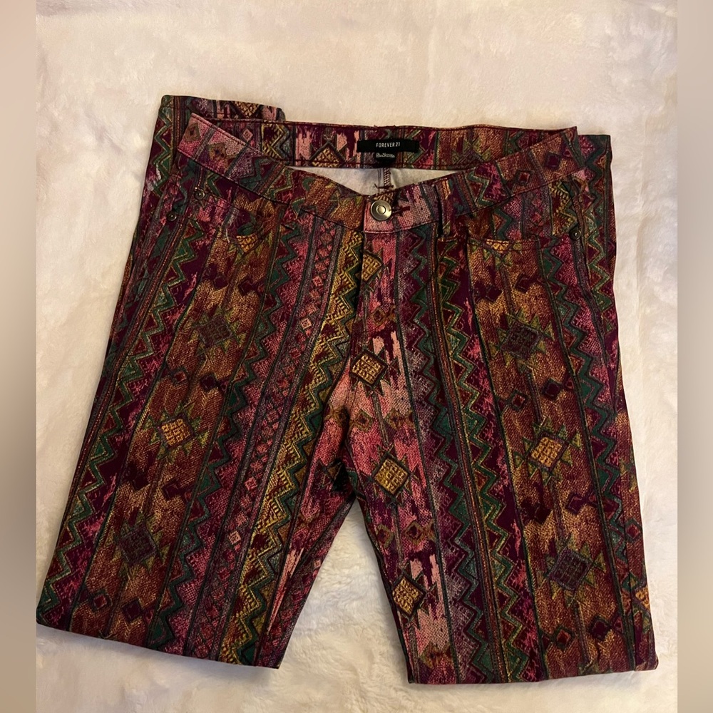 Unique piece Multicolor Distressed Cargo Jeans